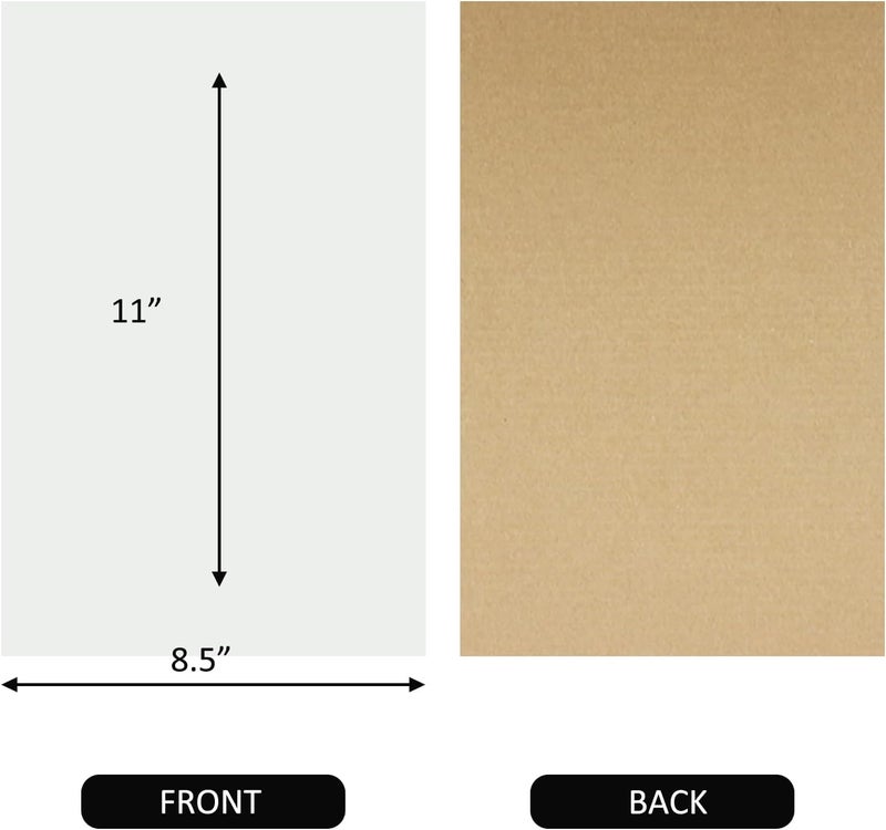 zmybcpack 50 Pack White Corrugated Cardboard Sheets 11x17 Inch, Corrugated Cardboard Filler Insert Sheet Pads for Packing, Mailing, Crafts - Image 2